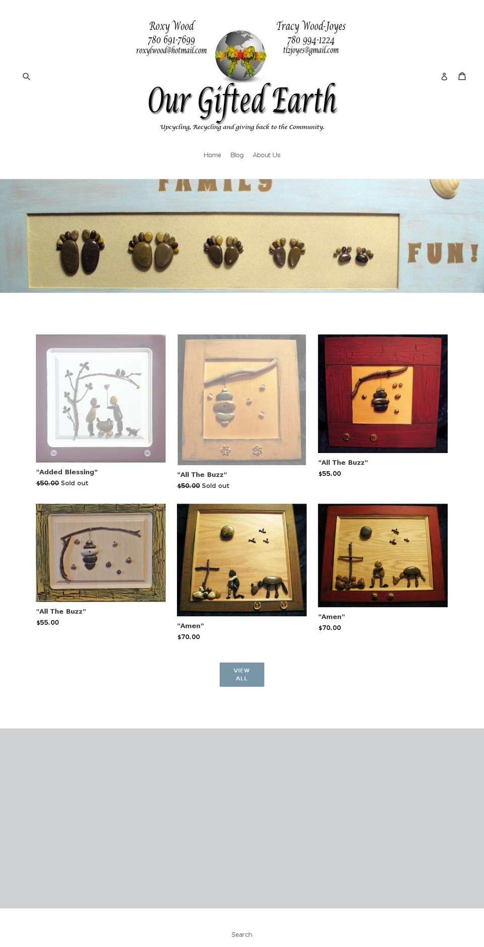 ourgiftedearth.com — Shopify storefront screenshot