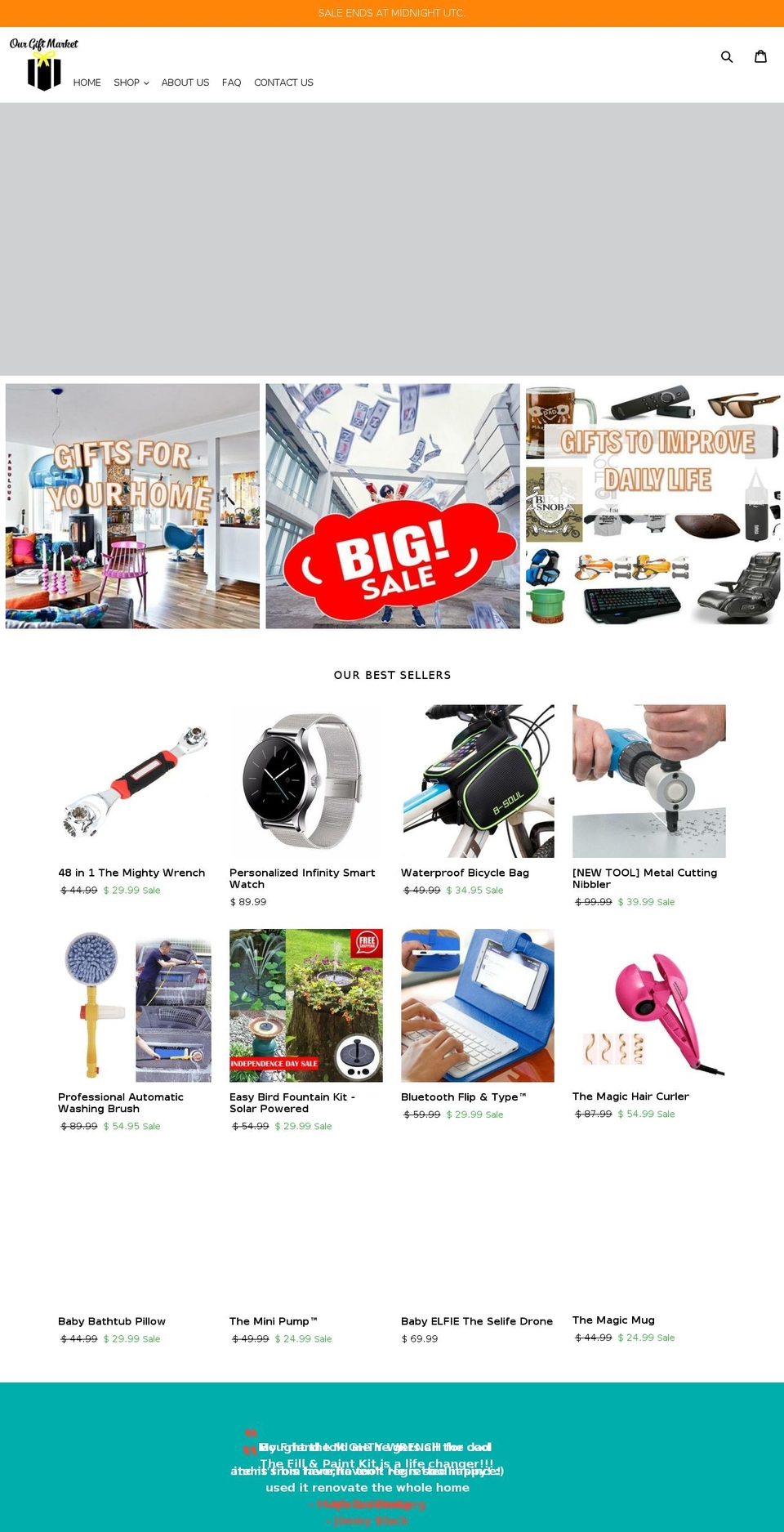 ourgiftmarket.com shopify website screenshot
