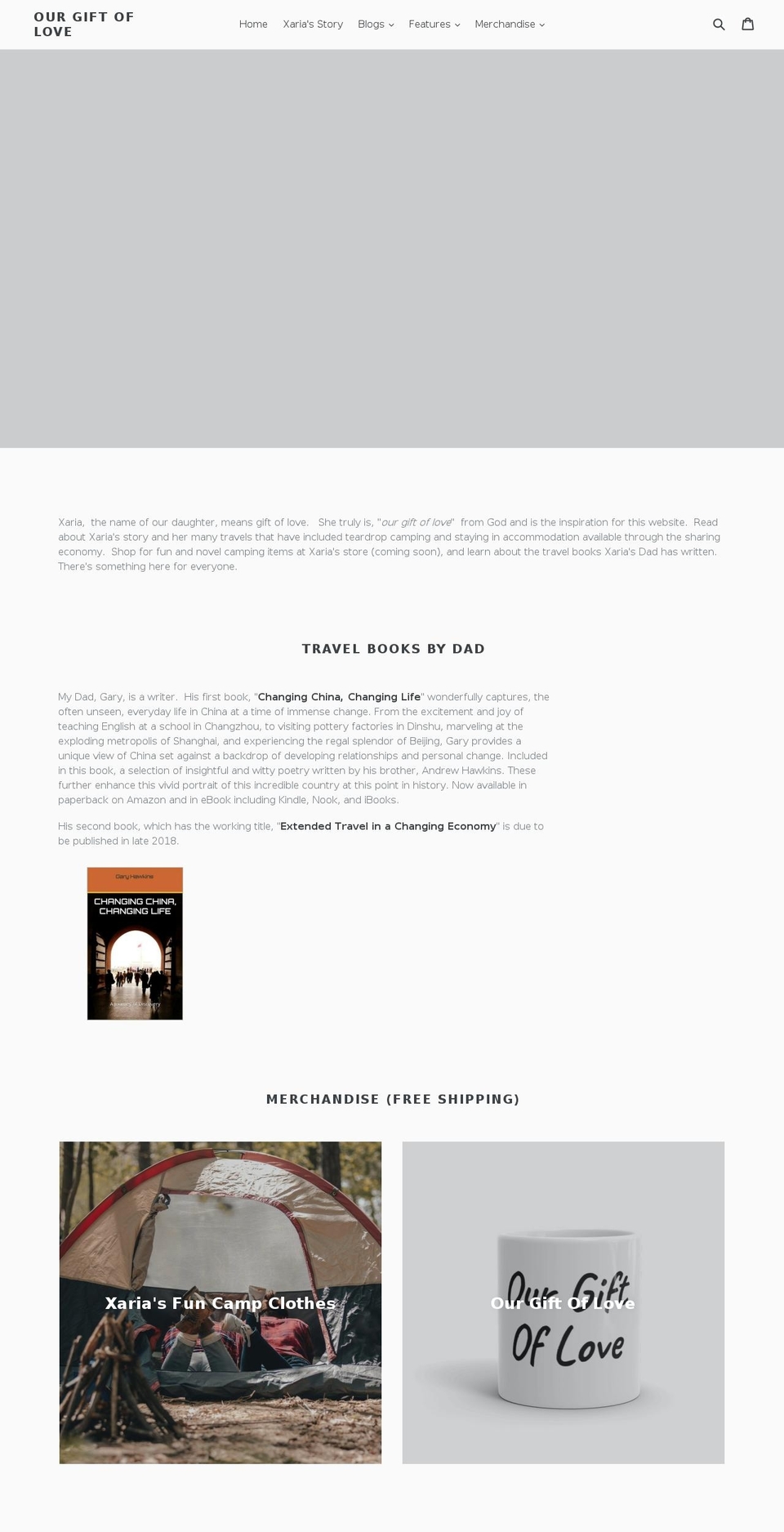 ourgiftoflove.com — Shopify storefront screenshot