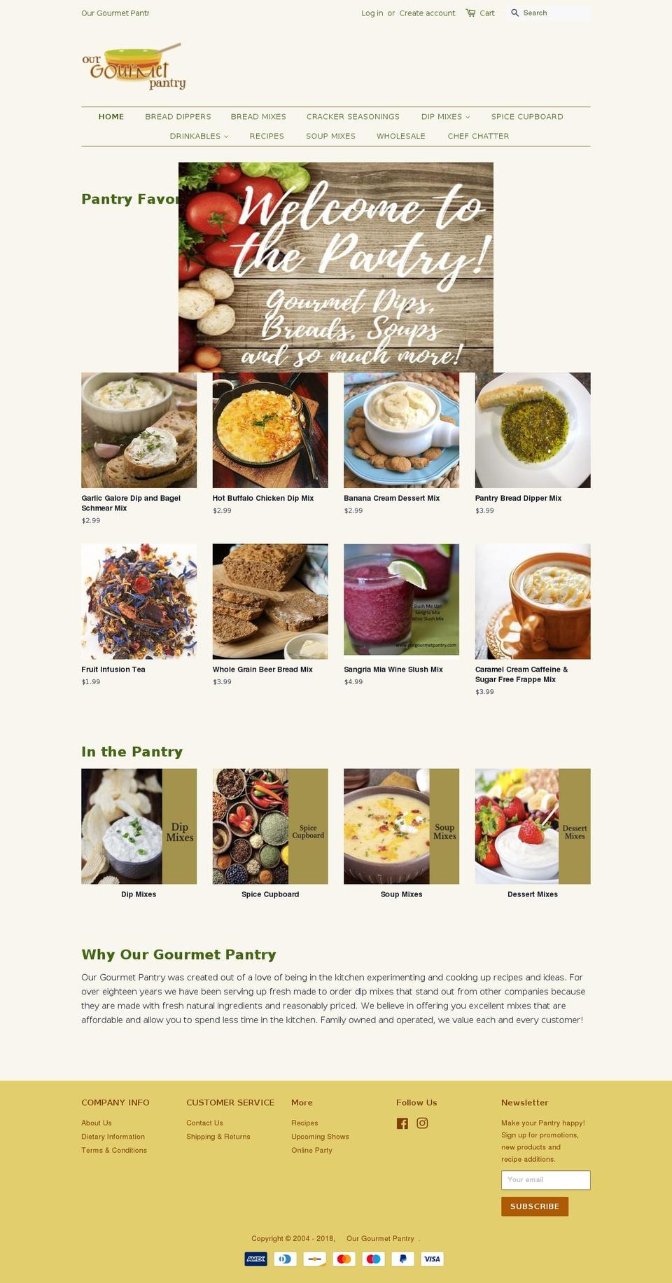 ourgourmetpantry.com — Shopify storefront screenshot