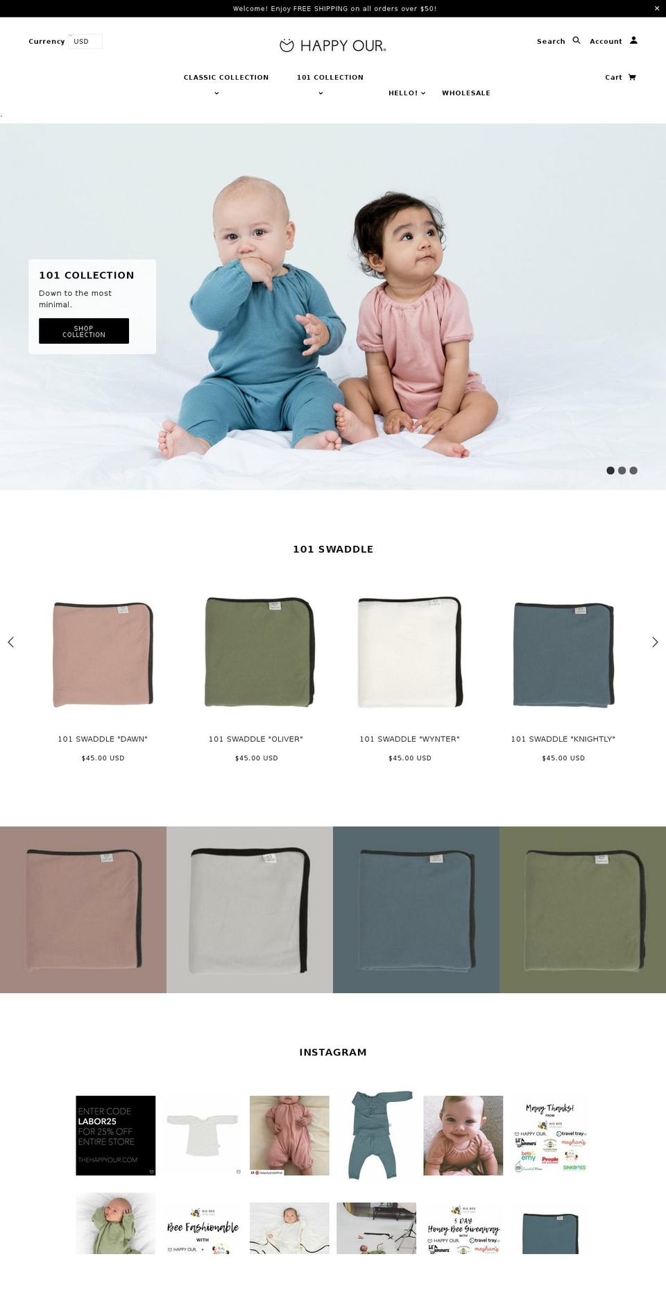 ourhappyour.com — Shopify storefront screenshot