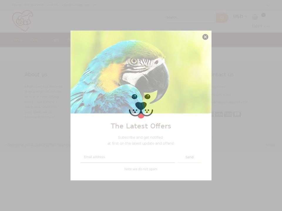 kate Shopify theme site example ourhappypet.com