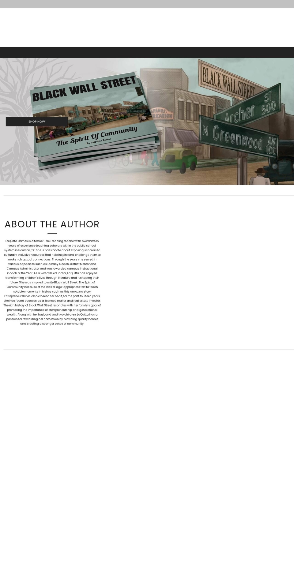 ourhistorytold.com shopify website screenshot