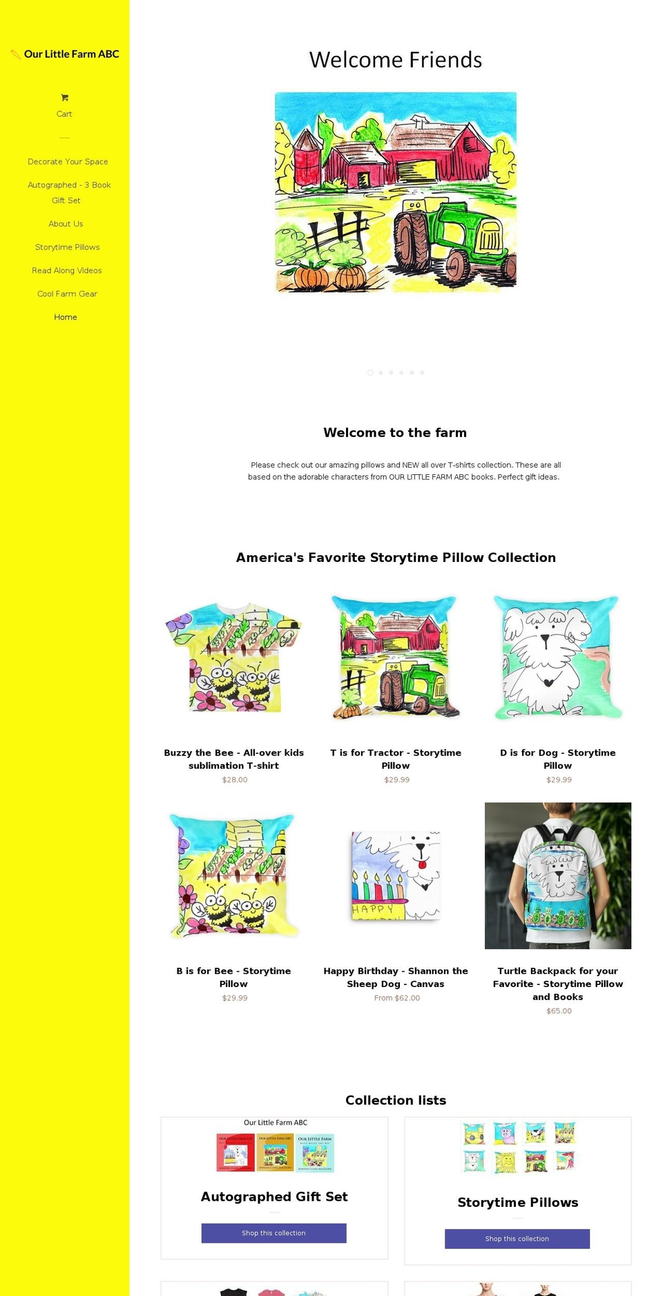 ourlittlefarmabc.com — Shopify storefront screenshot