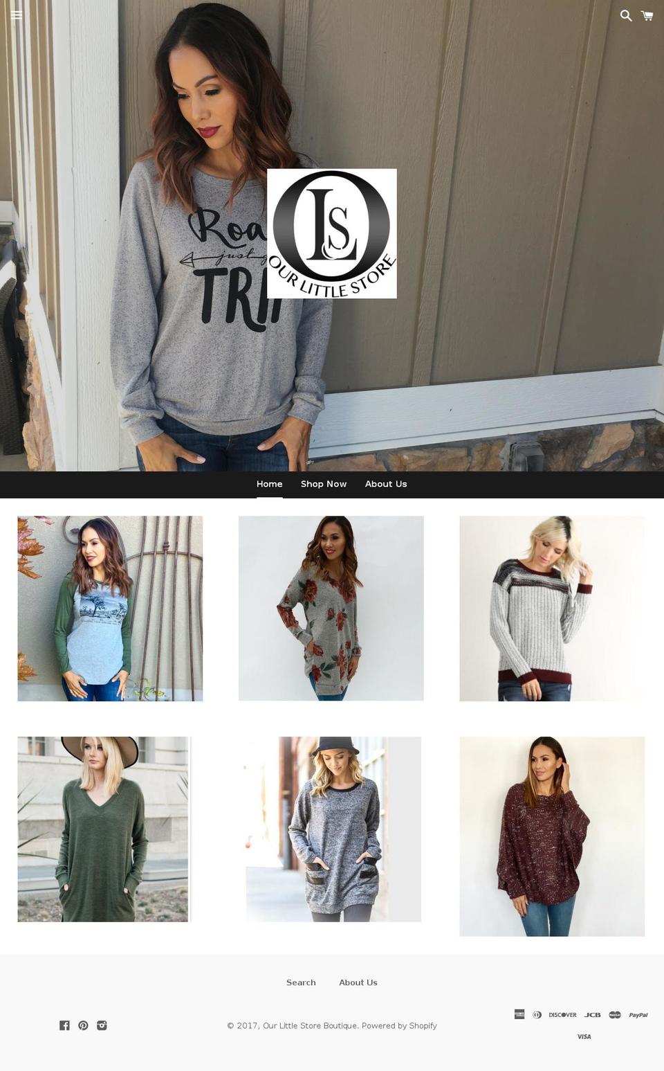 ourlittlestoreboutique.com shopify website screenshot