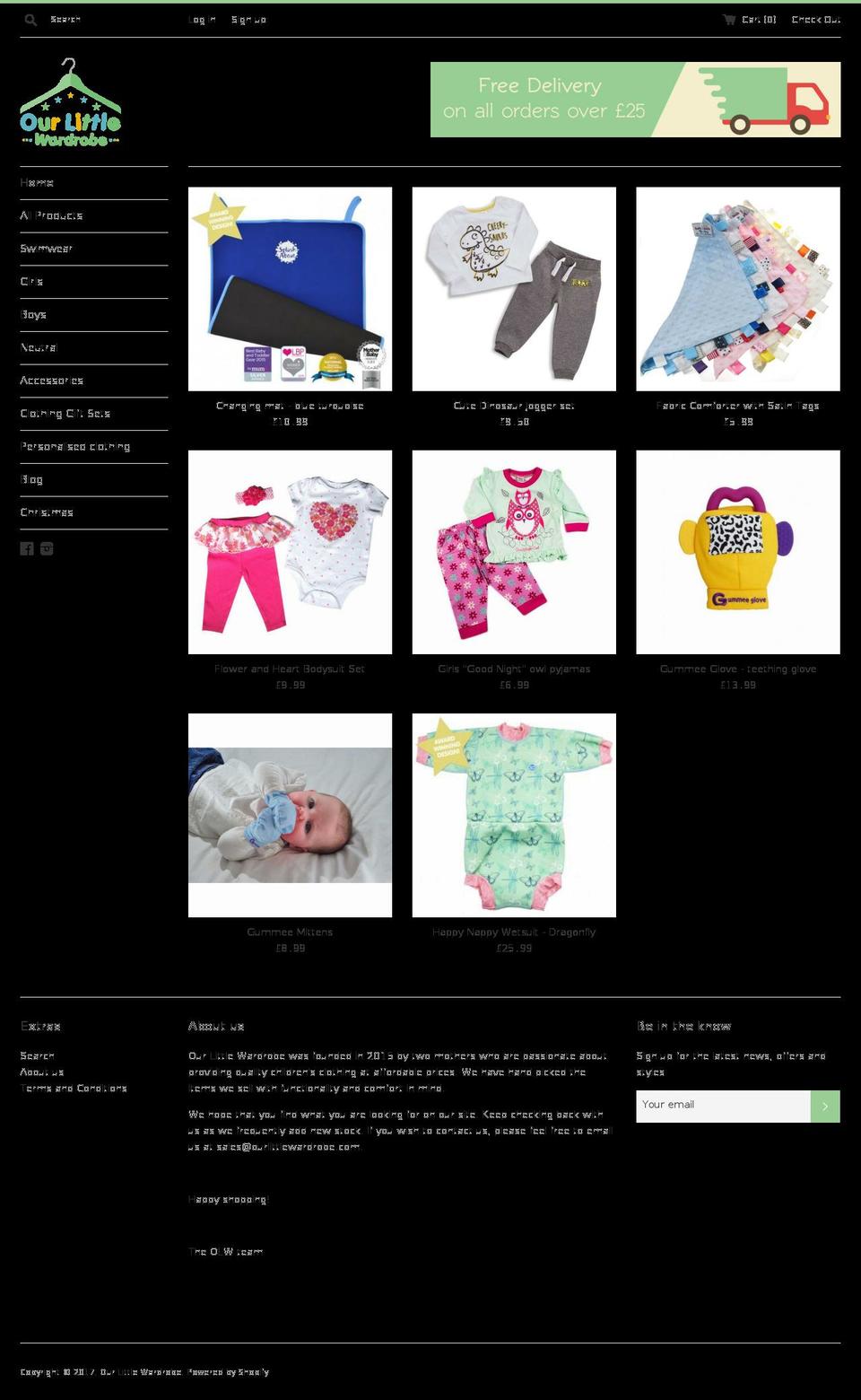 ourlittlewardrobe.com shopify website screenshot