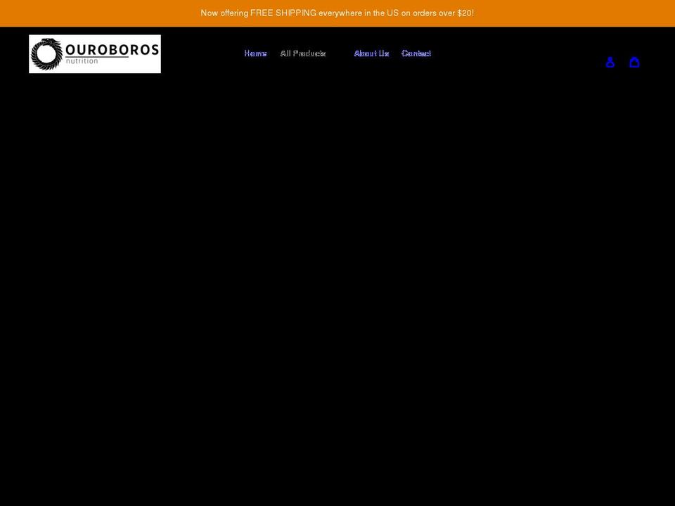 ouroborosnutrition.com — Shopify storefront screenshot
