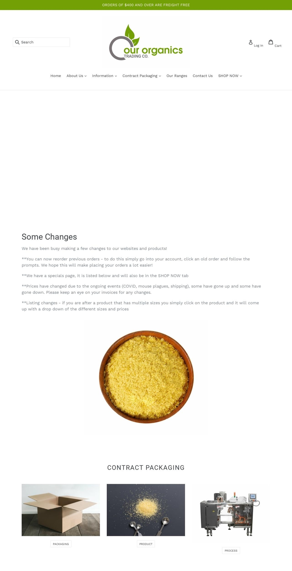 ourorganicstradingco.com.au shopify website screenshot