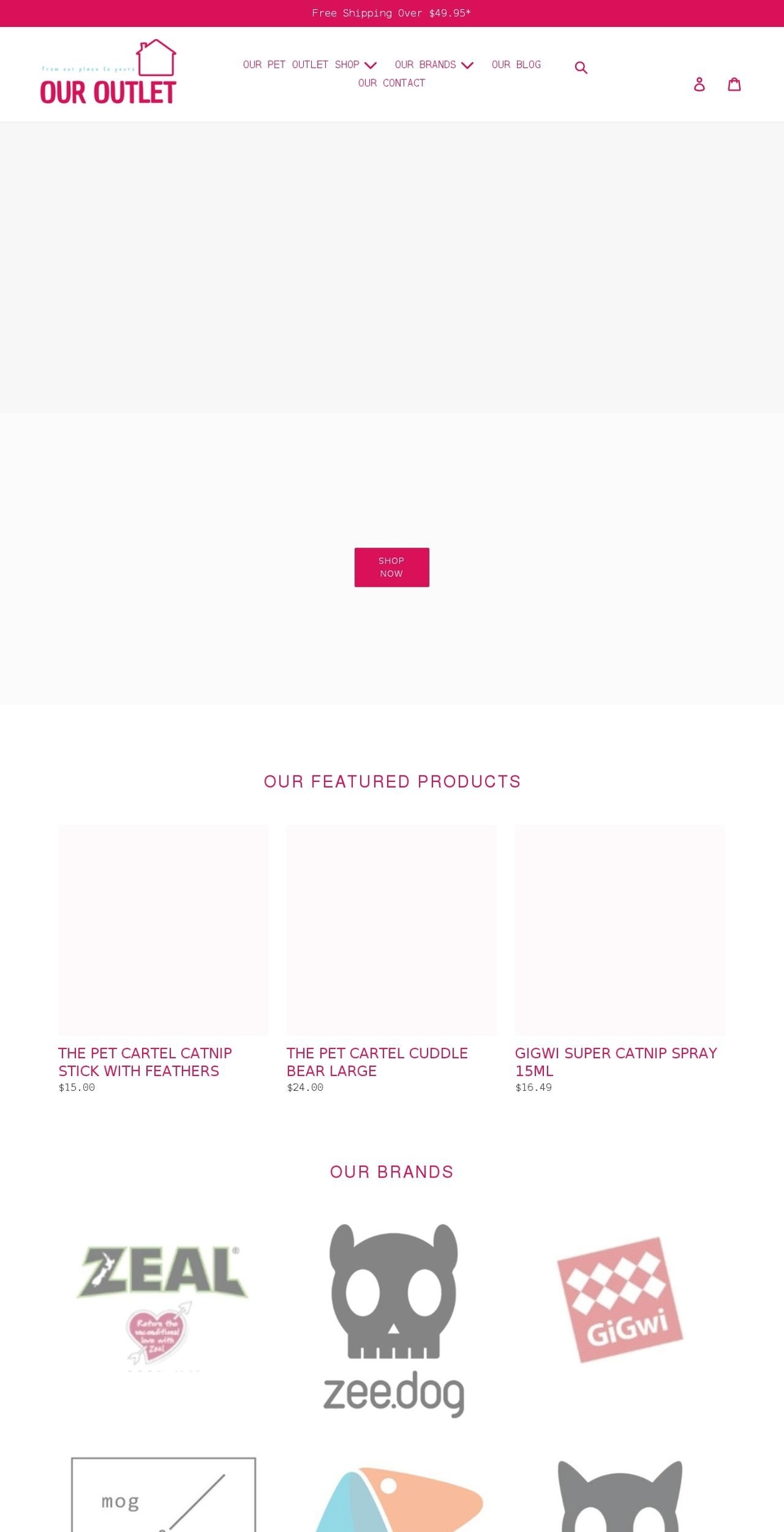 ouroutlet.com.au shopify website screenshot