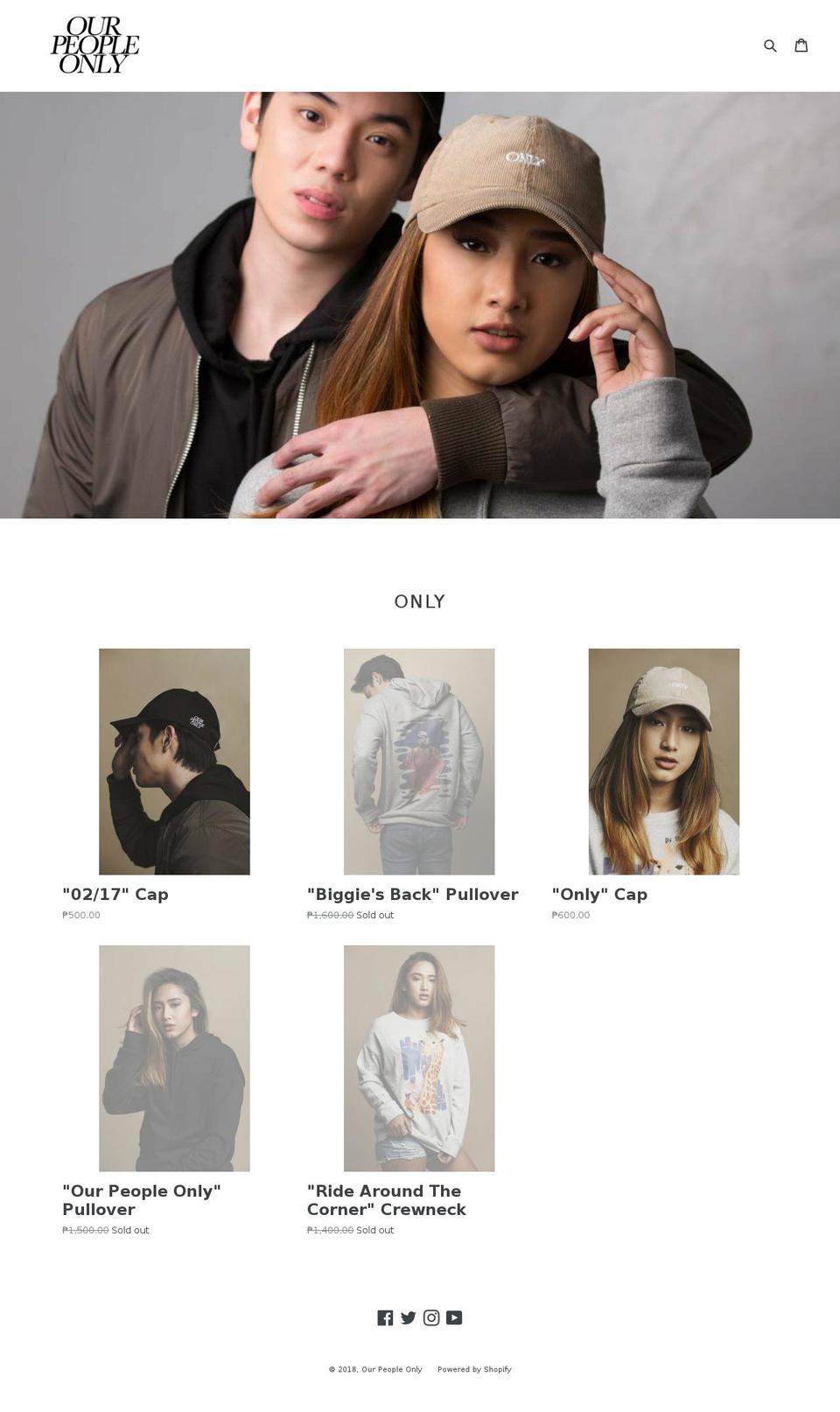 ourpeopleonly.com — Shopify storefront screenshot