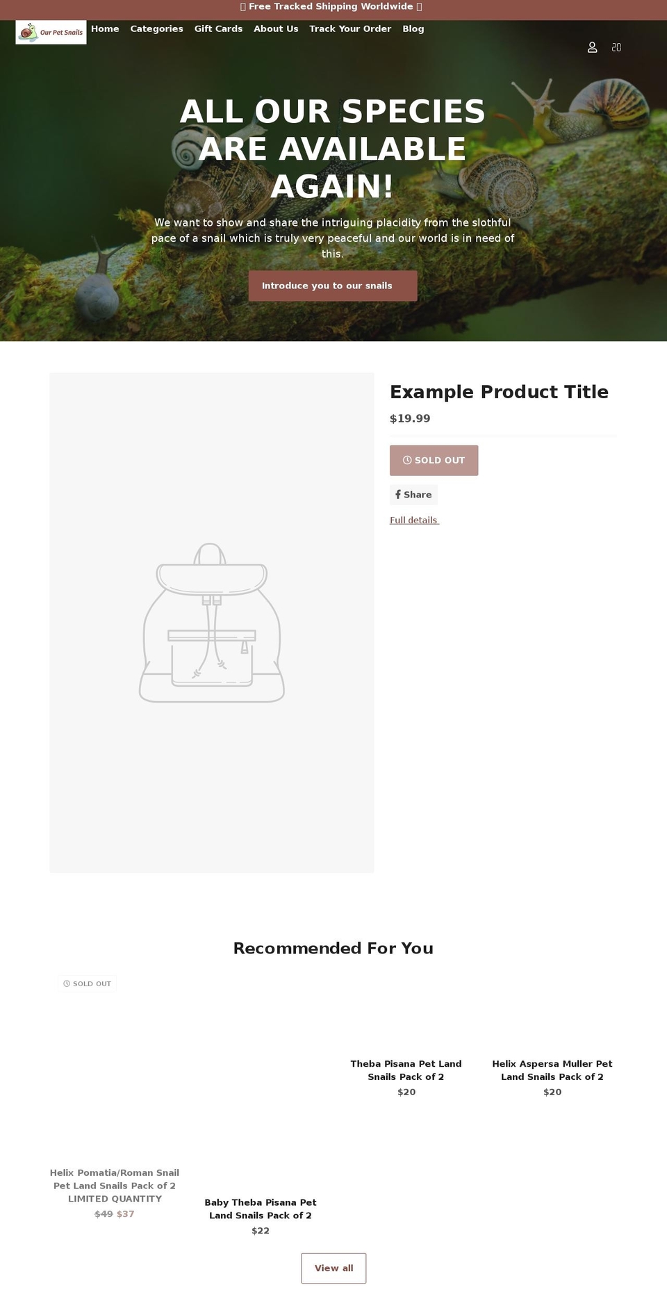 ourpetsnails.com shopify website screenshot