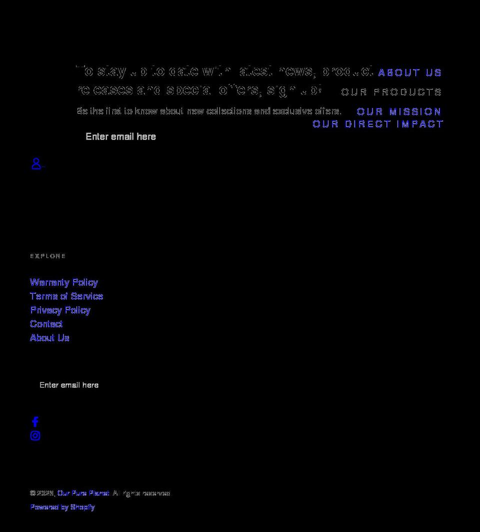 ourpureplanet.com shopify website screenshot