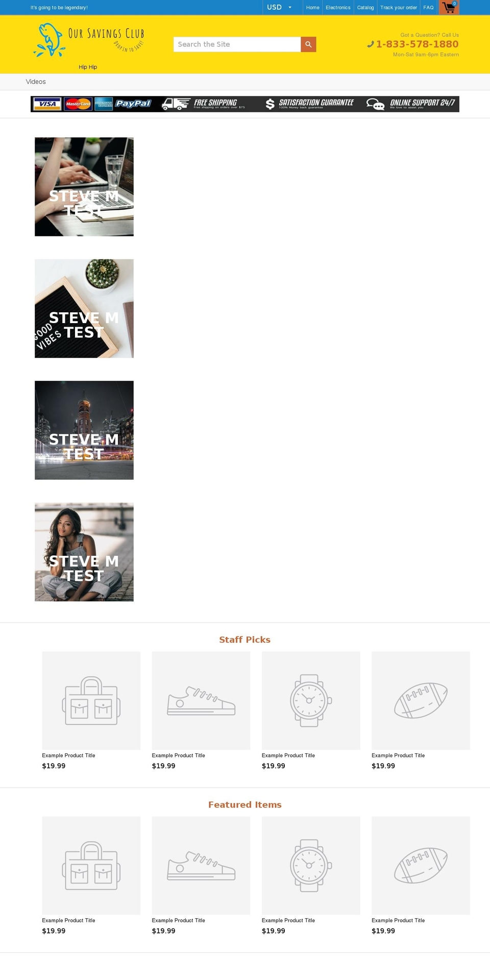 oursavingsclub.com — Shopify storefront screenshot