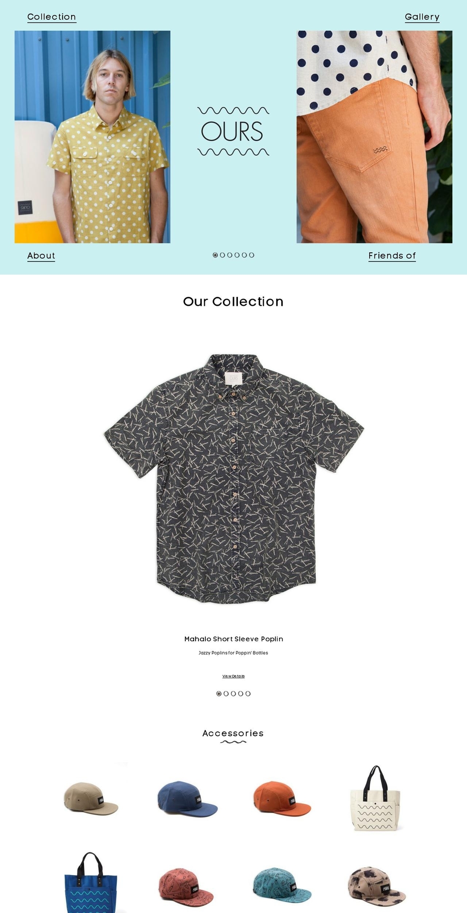 oursgallery.com shopify website screenshot