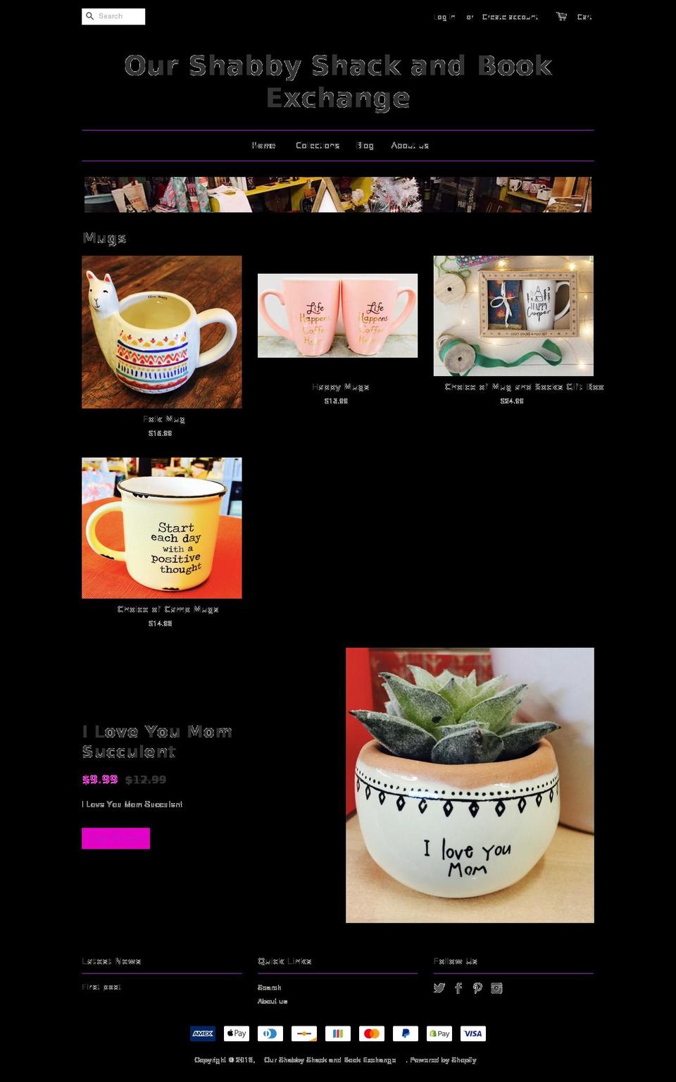 ourshabbyshack.com — Shopify storefront screenshot