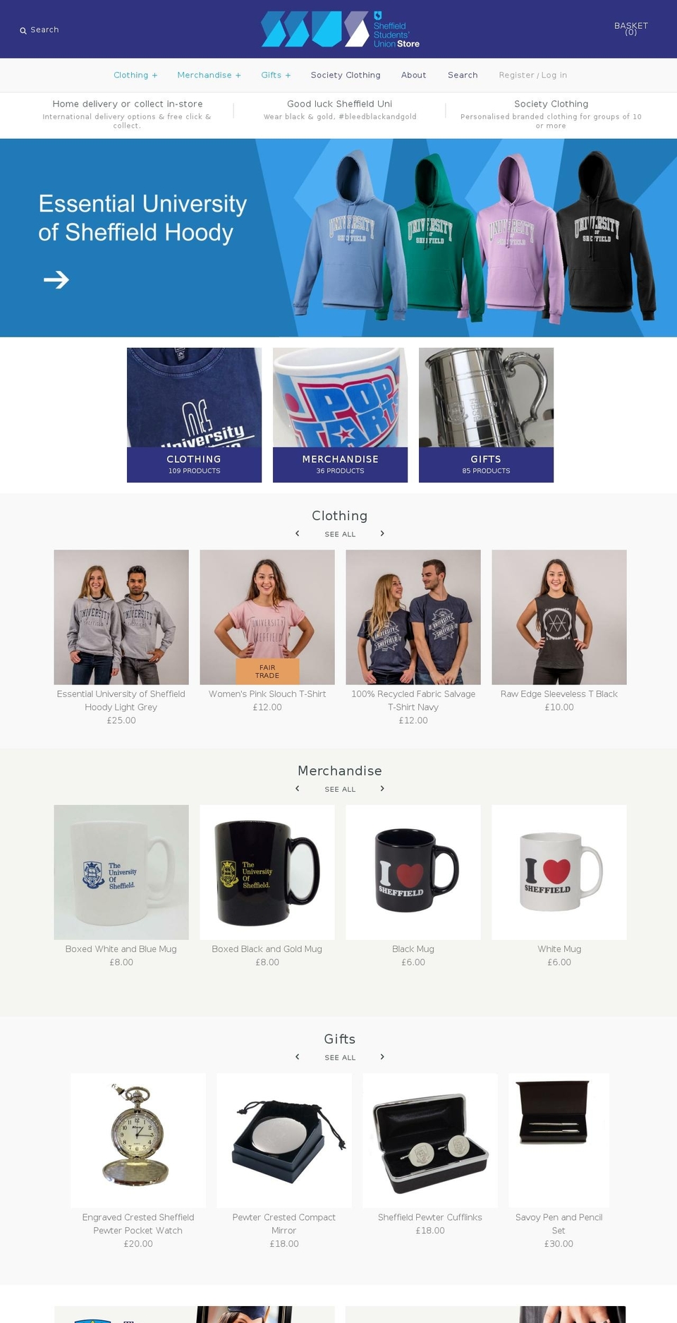 oursheffieldsu.com shopify website screenshot
