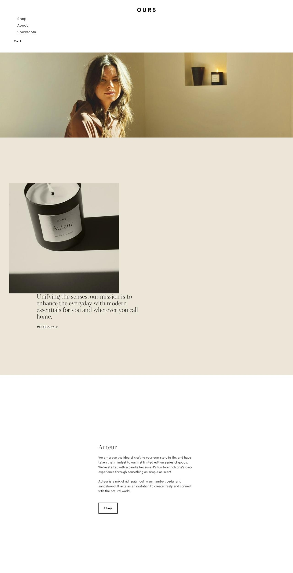 oursliving.com shopify website screenshot