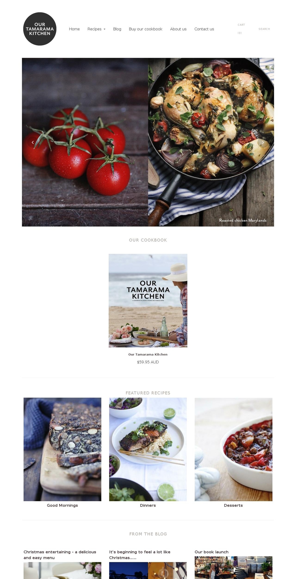 ourtamaramakitchen.com shopify website screenshot