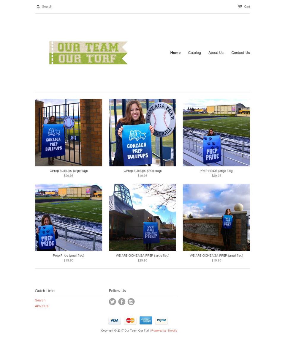 ourteamourturf.com shopify website screenshot