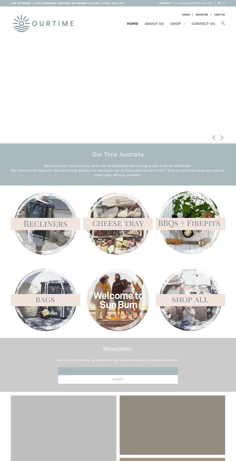 ourtime.com.au shopify website screenshot