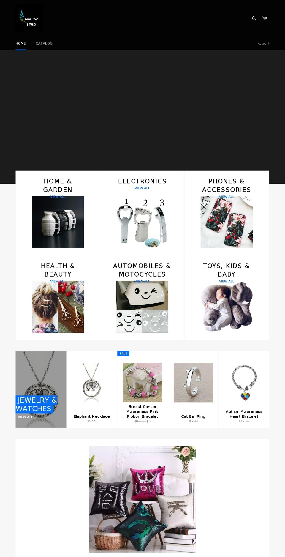 ourtopfinds.com shopify website screenshot