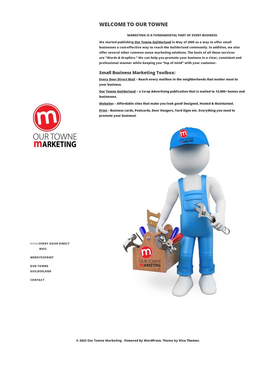 CurrentTheme Shopify theme site example ourtownemarketing.com