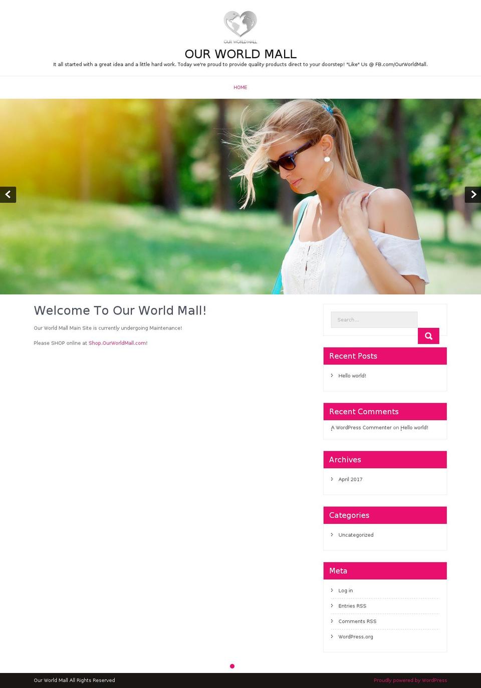 ourworldmall.com shopify website screenshot