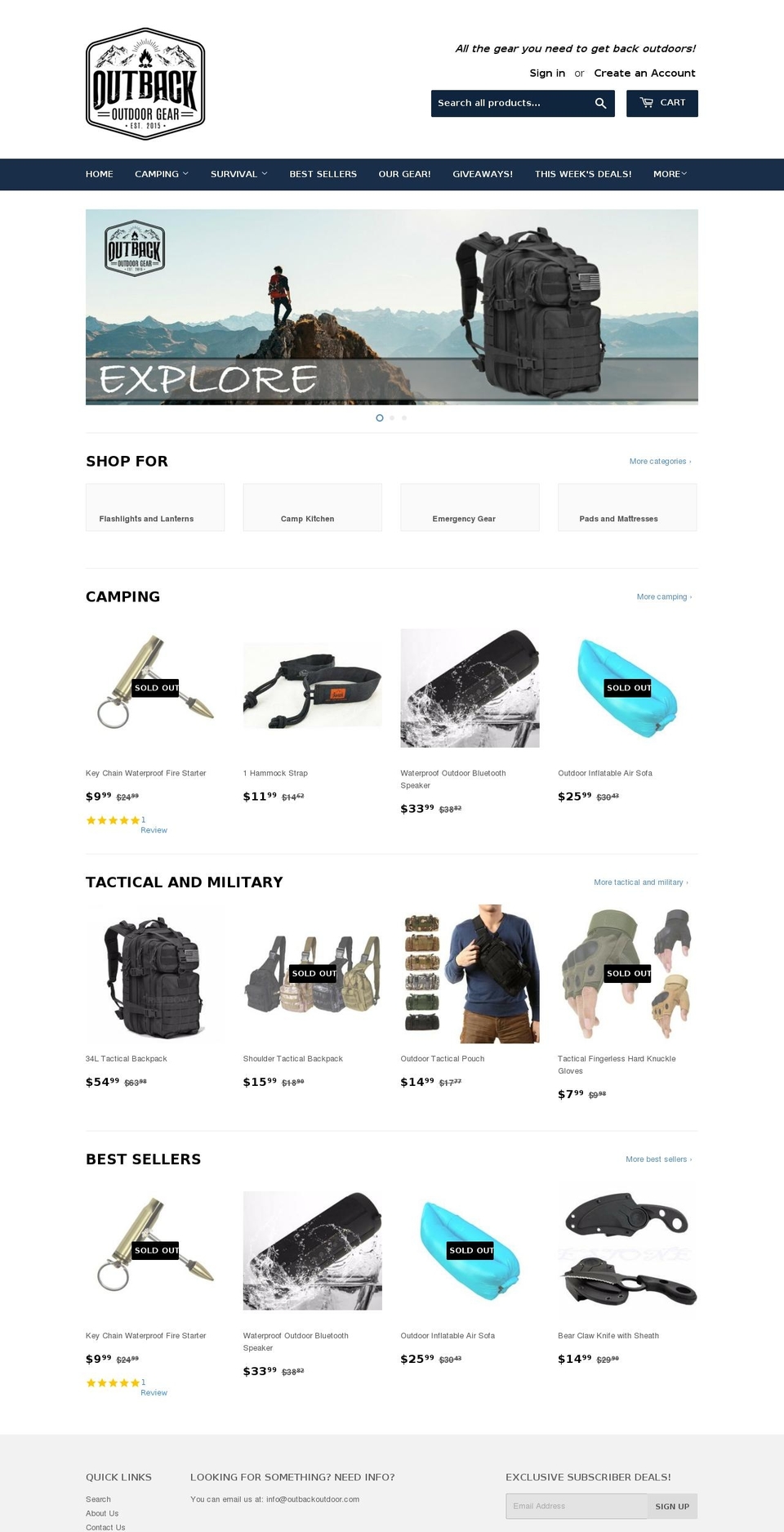 outbackoutdoor.com — Shopify storefront screenshot
