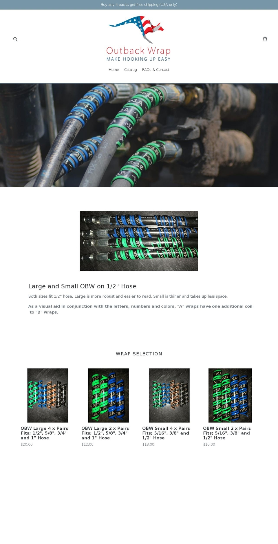 outbackwrap.com — Shopify storefront screenshot