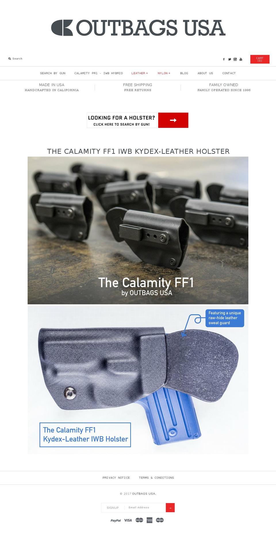 outbagsusa.com shopify website screenshot