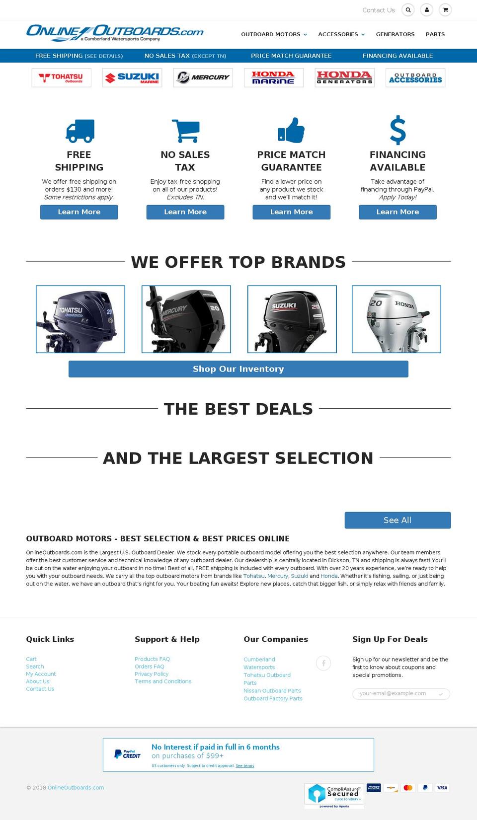 outboardsales.com — Shopify storefront screenshot