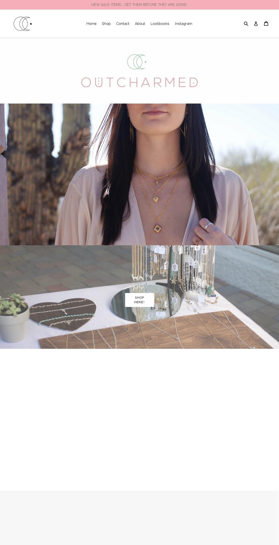 outcharmed.com shopify website screenshot