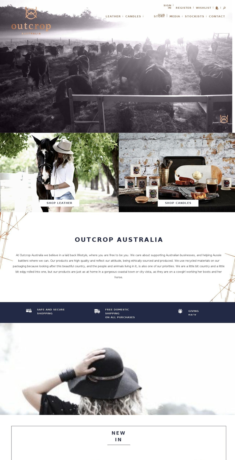 outcrop Shopify theme site example outcropaustralia.com.au