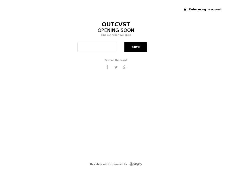 outcvst.com — Shopify storefront screenshot