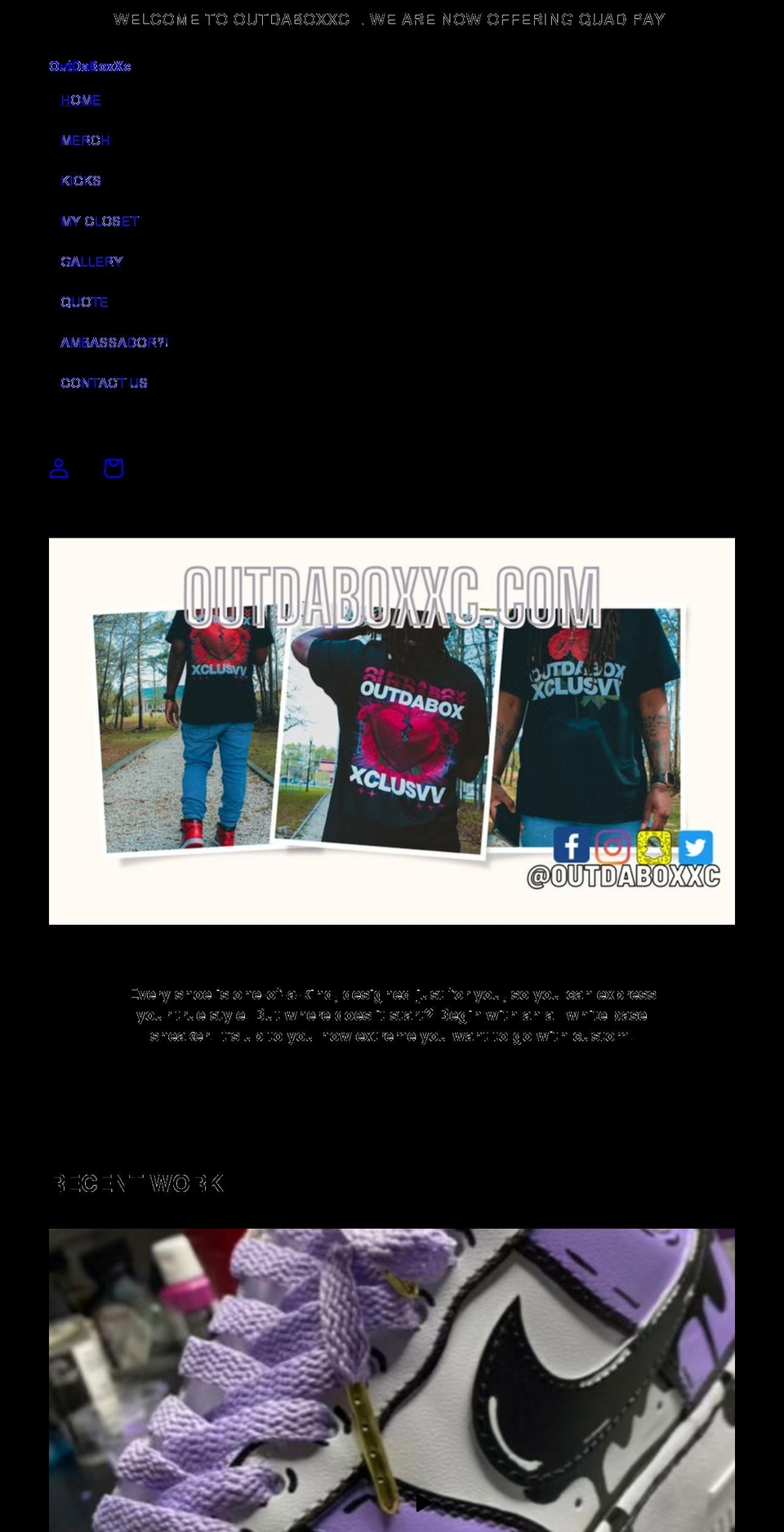 outdaboxxc.com shopify website screenshot