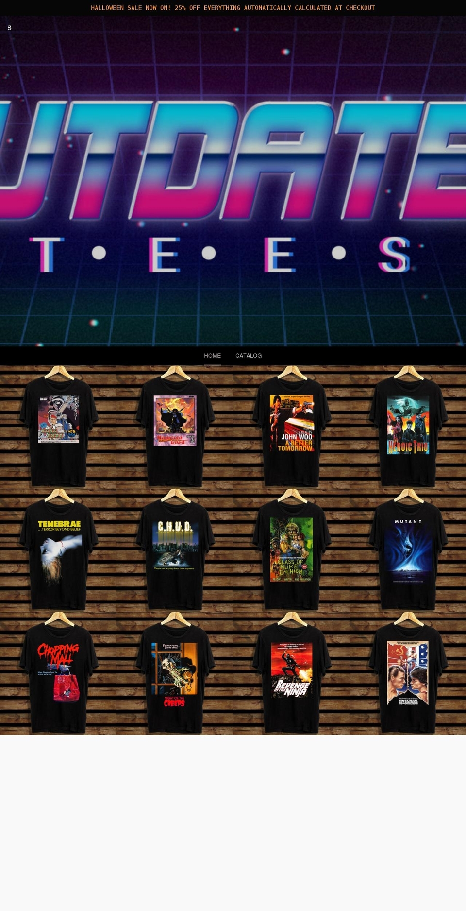 outdatedtees.com shopify website screenshot