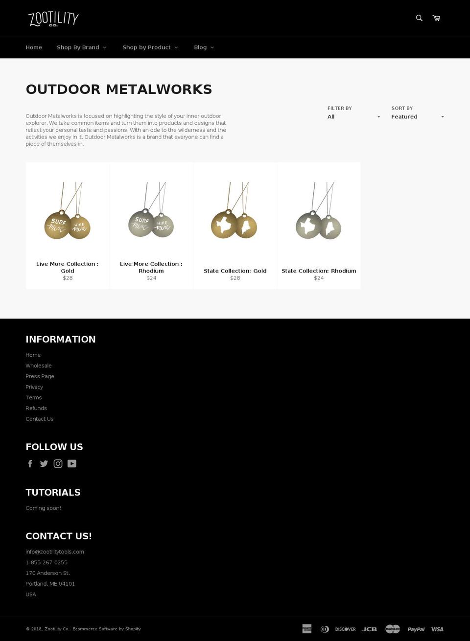 outdoor-metalworks.com shopify website screenshot