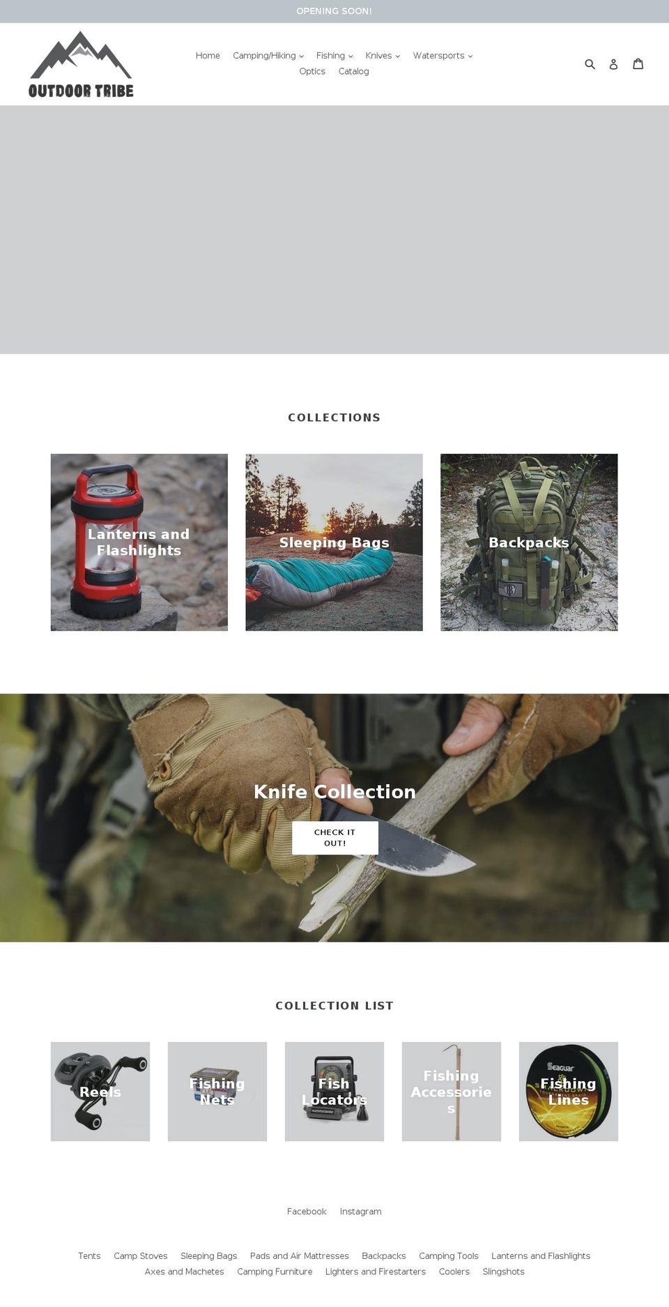 outdoor-tribe.com — Shopify storefront screenshot