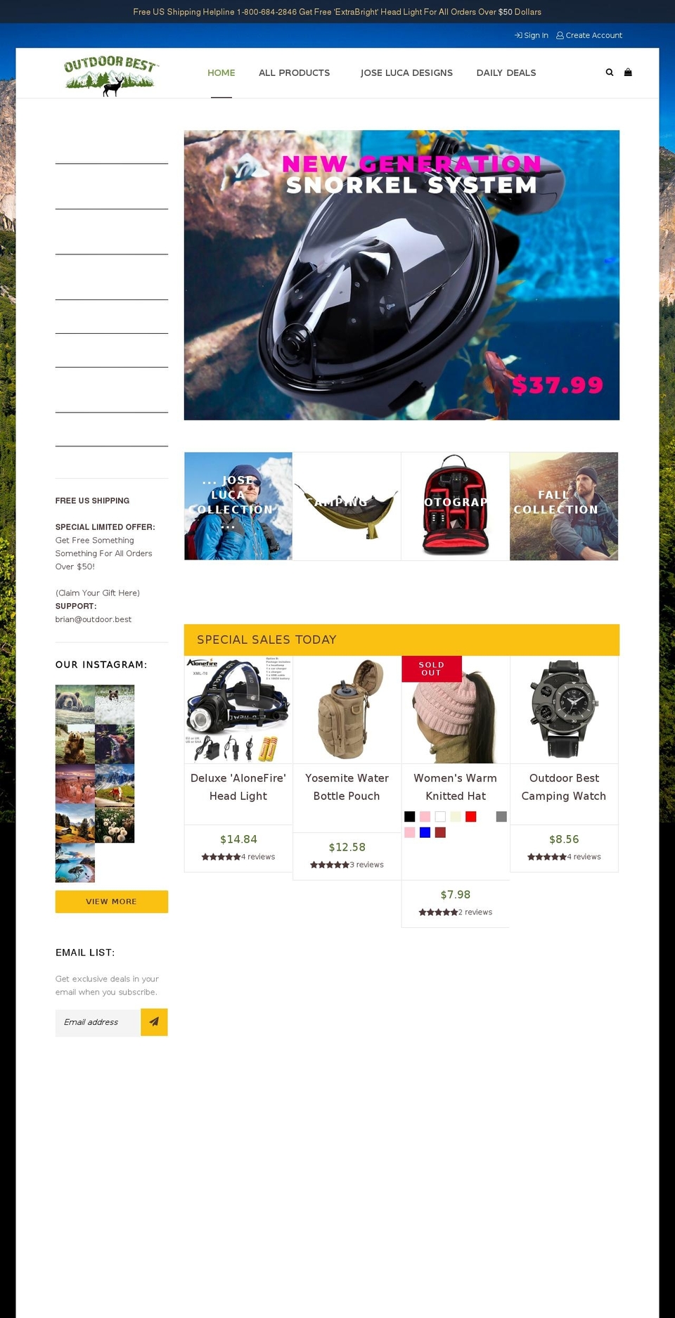 outdoor.best shopify website screenshot