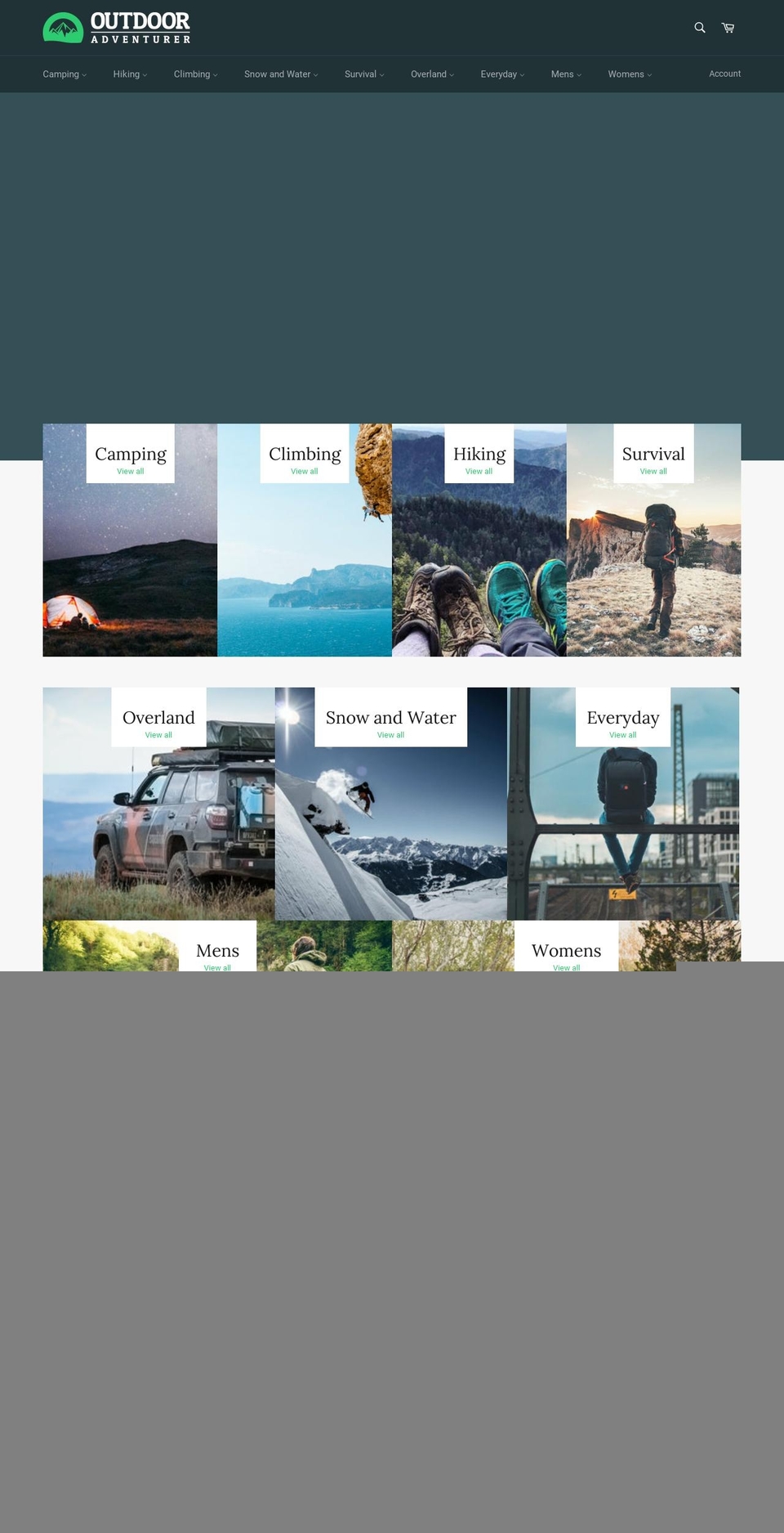 outdooradventurer.co.uk shopify website screenshot