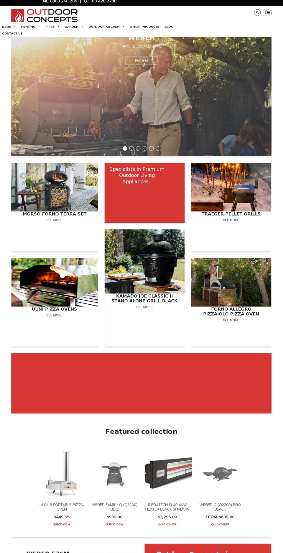 outdoorconcepts.co.nz shopify website screenshot