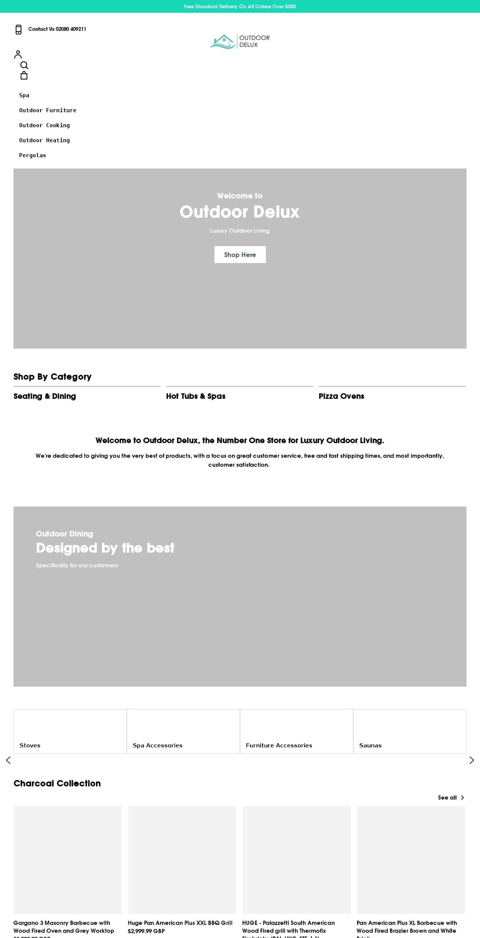 outdoordelux.com shopify website screenshot