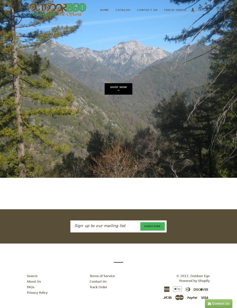 outdoorego.com shopify website screenshot