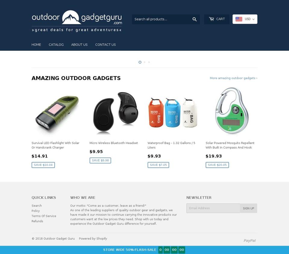 outdoorgadgetguru.com — Shopify storefront screenshot