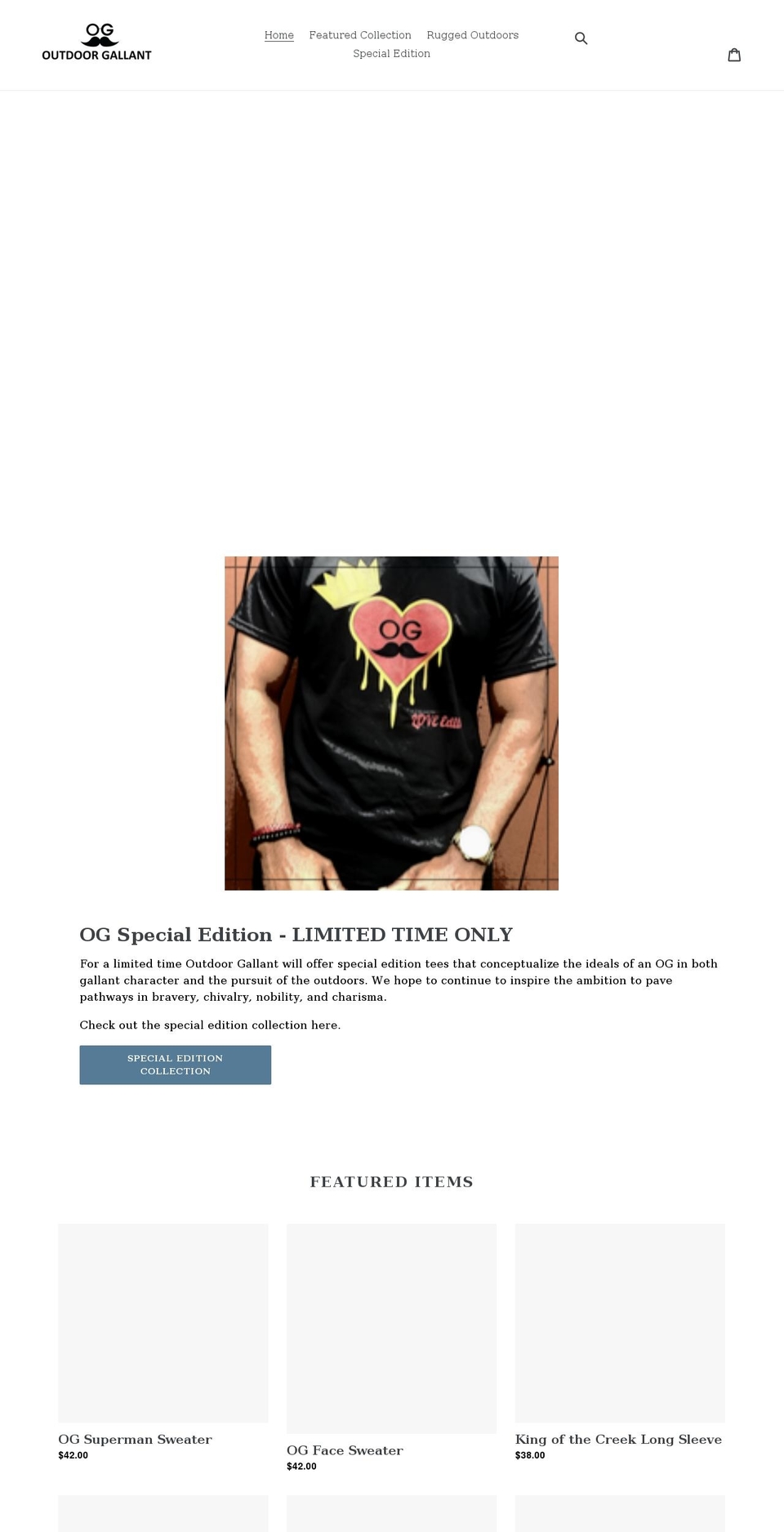 outdoorgallant.com shopify website screenshot