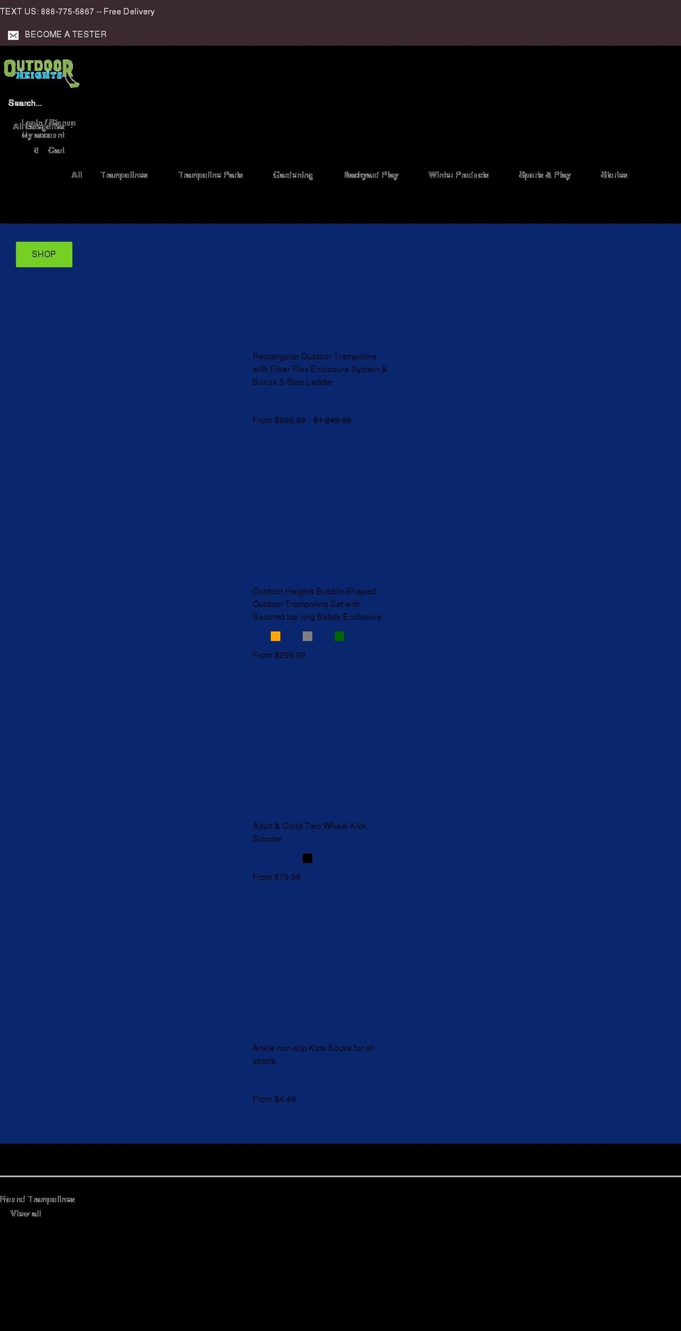 outdoorheights.com shopify website screenshot