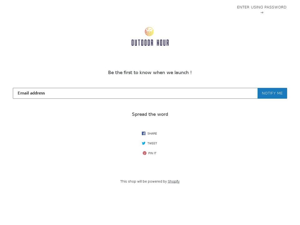 outdoorhour.com — Shopify storefront screenshot