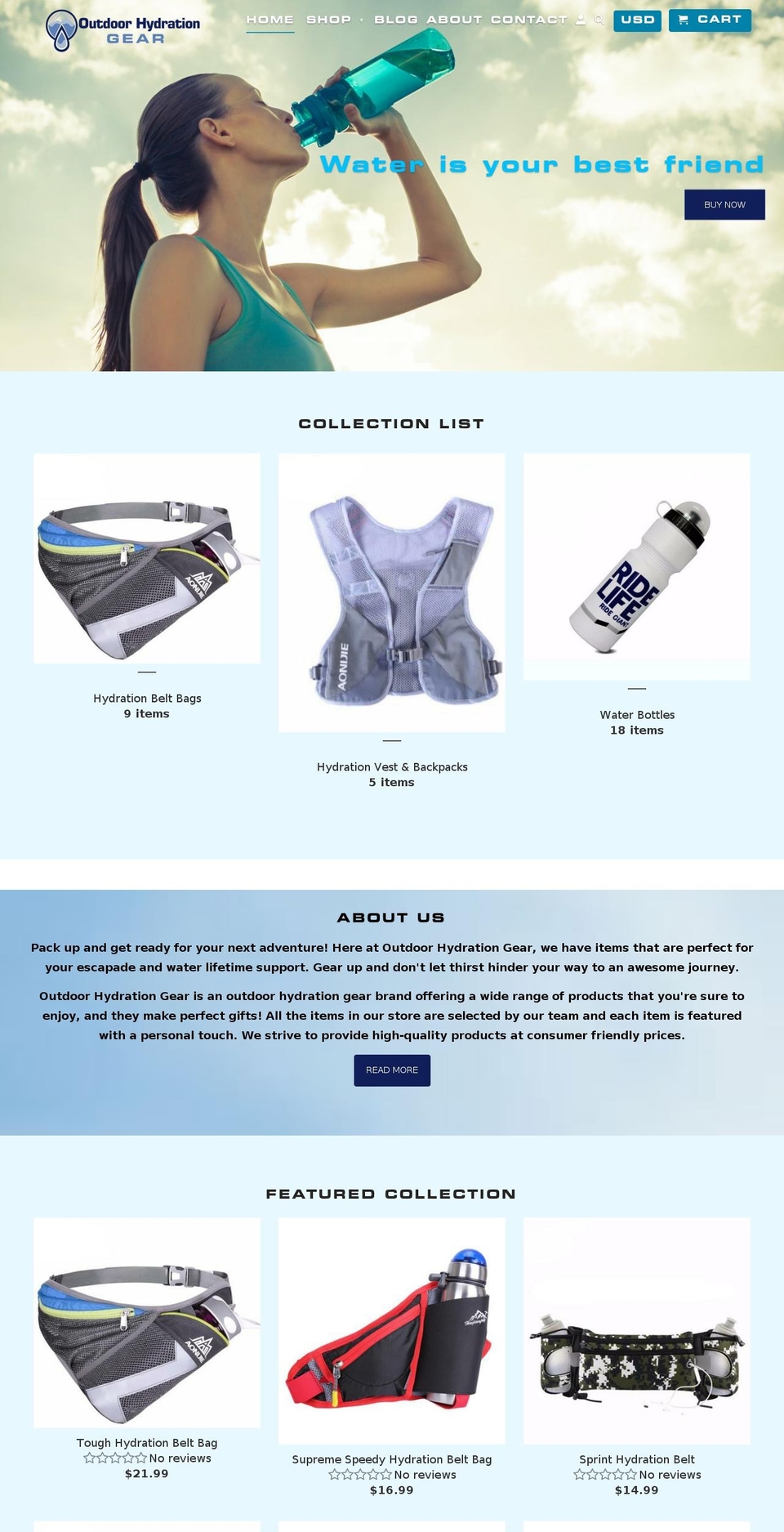 TrendsJustForYou Shopify theme site example outdoorhydrationgear.com