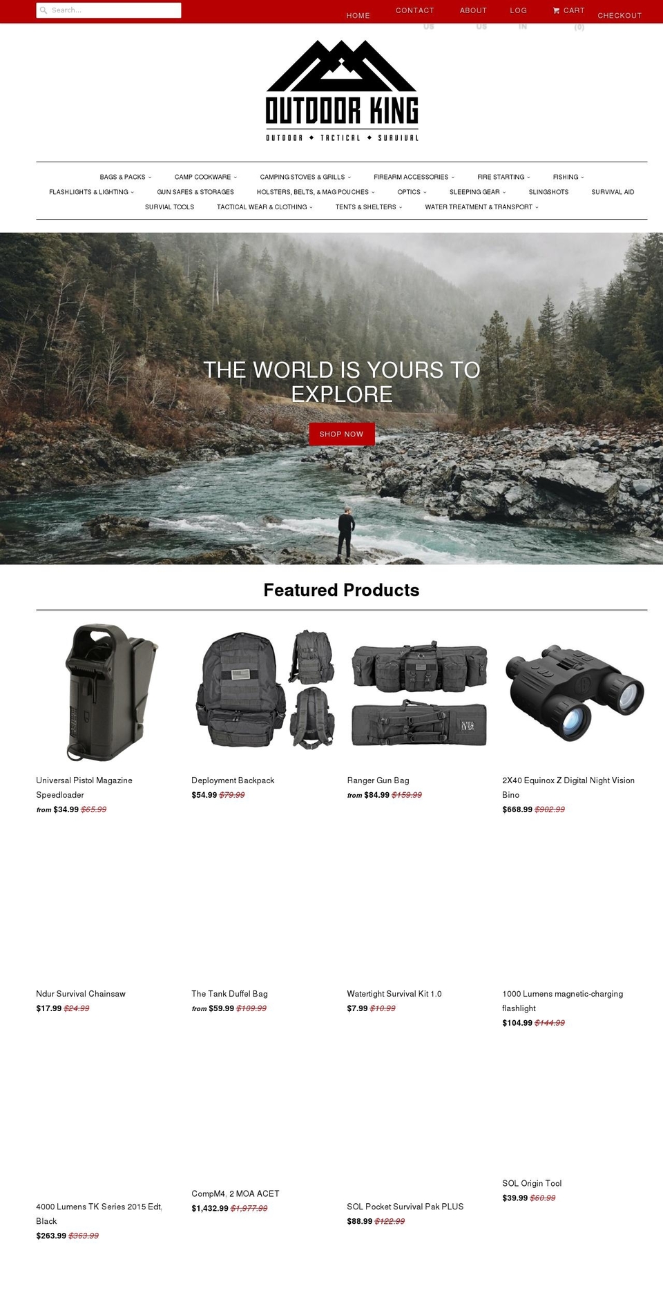 outdoorkingonline.com shopify website screenshot