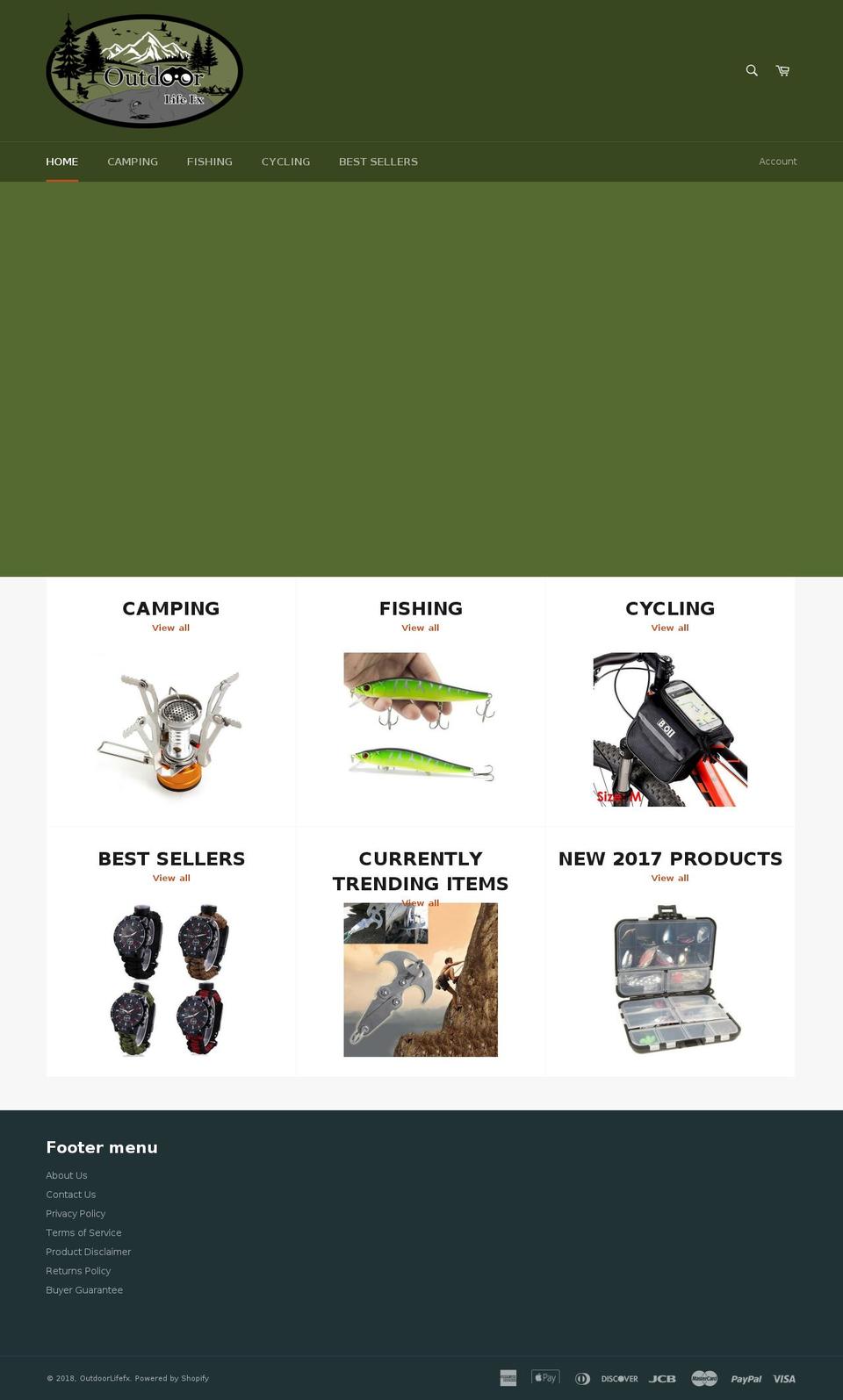 outdoorlifefx.com — Shopify storefront screenshot